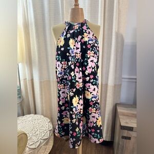 CeCe Black Floral Dress